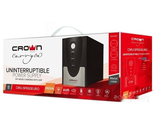 Источник бесперебойного питания CrownMicro CMU-SP650 EURO