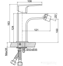 Смеситель Cersanit Wisla 63058