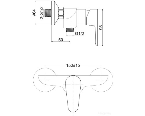 Смеситель Cersanit Cersania 63032