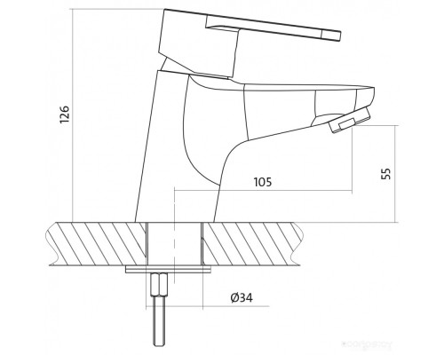 Смеситель Cersanit Cari A63025