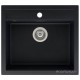 Кухонная мойка AquaSanita Quadro SQQ 100 601 W black metallic