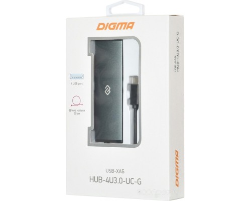 USB-хаб DIGMA HUB-4U3.0-UC-G