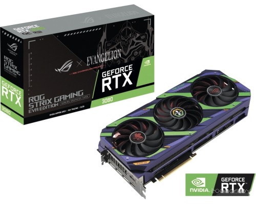 Видеокарта Asus ROG Strix GeForce RTX 3080 12GB GDDR6X OC EVA Edition ROG-STRIX-RTX3080-O12G-EVA