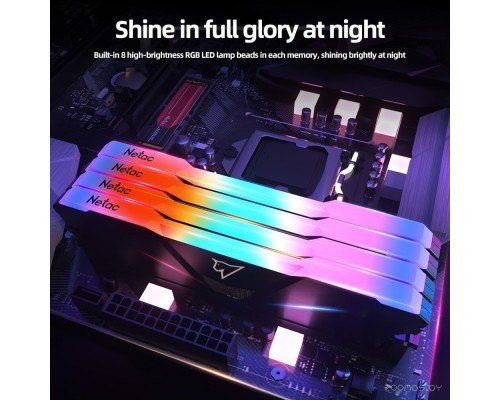 Модуль памяти Netac Shadow RGB 2x16ГБ DDR4 3200МГц NTSRD4P32DP-32E