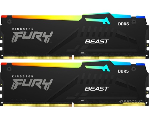 Модуль памяти Kingston FURY Beast RGB 2x8ГБ DDR5 5200 МГц KF552C40BBAK2-16