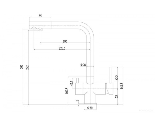 Смеситель ARFEKA AF SDS-03SS304 BLACK GRAFIT