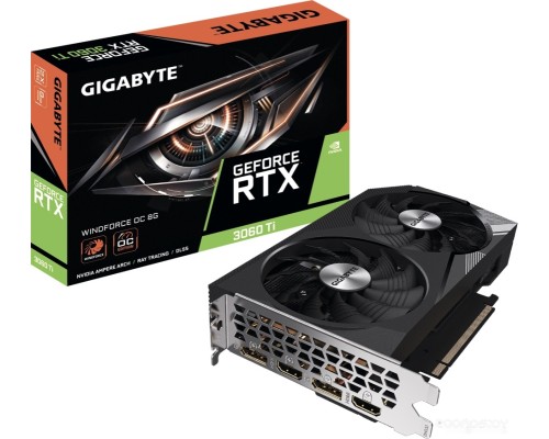 Видеокарта Gigabyte GeForce RTX 3060 Ti Windforce OC 8G GV-N306TWF2OC-8GD