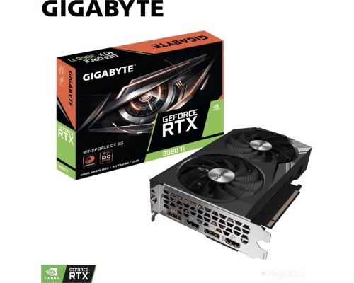 Видеокарта Gigabyte GeForce RTX 3060 Ti Windforce OC 8G GV-N306TWF2OC-8GD