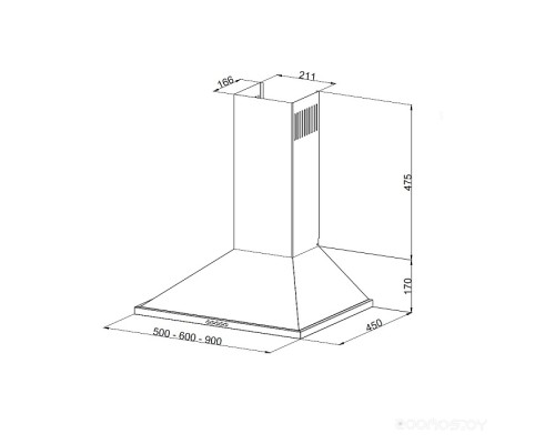 Вытяжка Evelux Hugge 60 IR