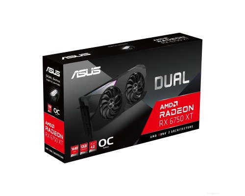 Видеокарта Asus Radeon RX 6750 XT OC Edition 12GB GDDR6 DUAL-RX6750XT-O12G