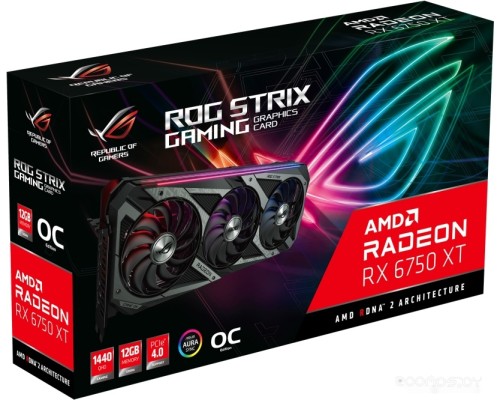 Видеокарта Asus ROG Strix Radeon RX 6750 XT OC Edition 12GB GDDR6