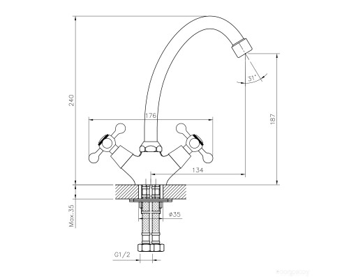 Смеситель DecoRoom DR54028