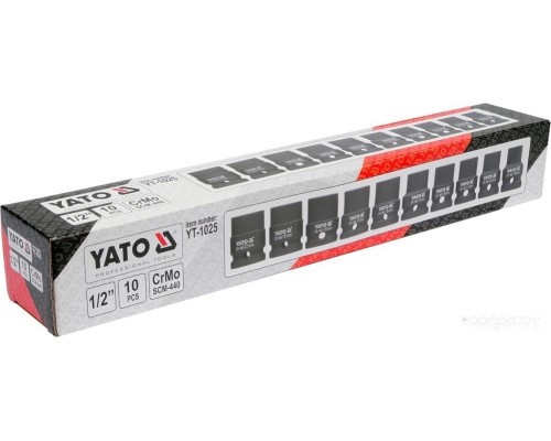 Набор торцевых головок Yato YT-1025 (10 предметов)