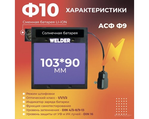 Сварочная маска Welder Ф10 Ultima (черный)