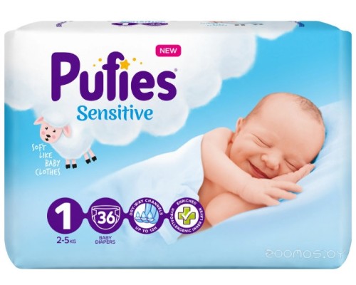 Подгузники Pufies Sensitive born 2-5 36шт