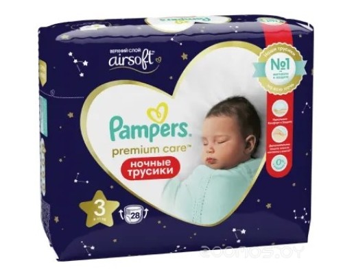 Подгузники Pampers Premium Care 3 Midi ночные (28шт)