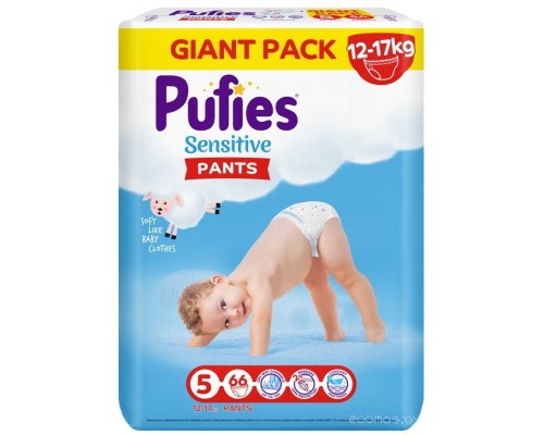 Подгузники Pufies Pants Sensitive Junior 12-17кг (66шт)