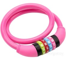 Тросовый велосипедный замок Rexant 79-0204 100 см (розовый)