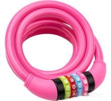 Тросовый велосипедный замок Rexant 79-0214 150 см (розовый)