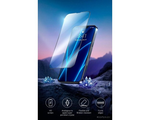 Защитное стекло Baseus Super porcelain Crystal Tempered для iPhone 13 Pro Max