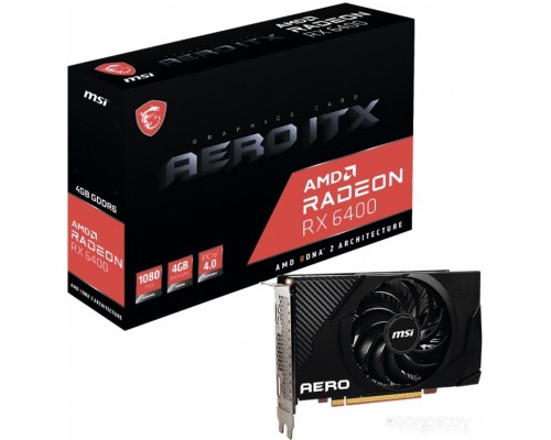 Видеокарта MSI Radeon RX 6400 Aero ITX 4G