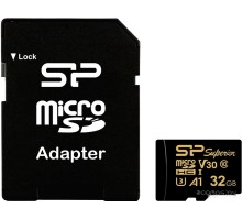 Карта памяти Silicon Power Superior Golden A1 microSDHC SP032GBSTHDV3V1GSP 32GB