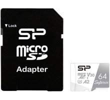 Карта памяти Silicon Power Superior microSDXC SP064GBSTXDA2V20SP 64GB (с адаптером)
