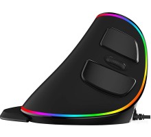 Вертикальная мышь DELUX M618 Plus RGB