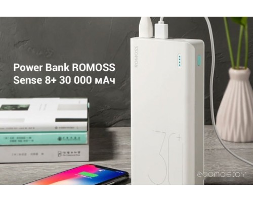 Портативное зарядное устройство Romoss Sense 8+ (белый)
