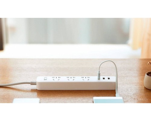 Удлинитель Xiaomi Mi Power Strip 3 (3 USB, белый, китайская версия)