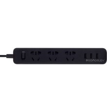 Удлинитель Xiaomi Mi Power Strip 3 (3 USB, черный, китайская версия)