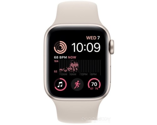 Умные часы Apple Watch SE 2 40 мм (алюминиевый корпус, звездный свет/звездный свет, спортивный силиконовый ремешок)