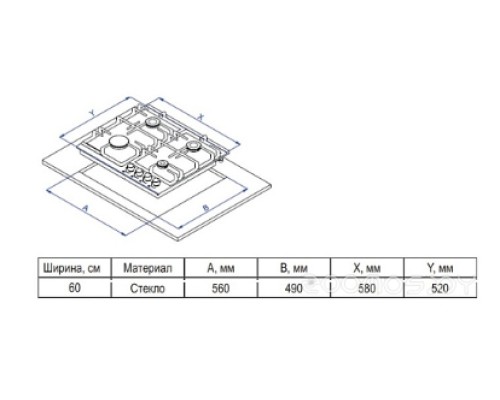 Варочная панель Evelux HEG 600 WG