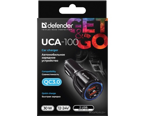 Автомобильное зарядное Defender UCA-100