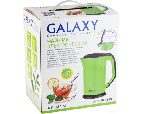 Электрический чайник Galaxy Line GL0318 (зеленый)