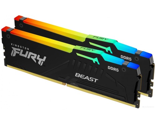 Модуль памяти Kingston FURY Beast RGB 32ГБ DDR5 6000МГц KF560C40BBAK2-32