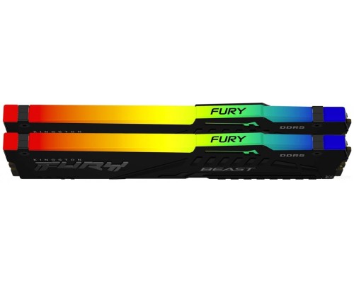 Модуль памяти Kingston FURY Beast RGB 32ГБ DDR5 6000МГц KF560C40BBAK2-32