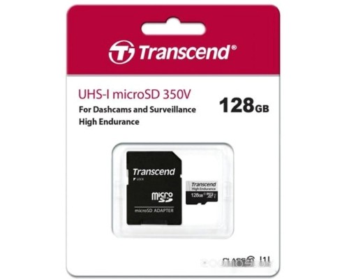 Карта памяти Transcend microSDXC TS128GUSD350V 128GB (с адаптером)