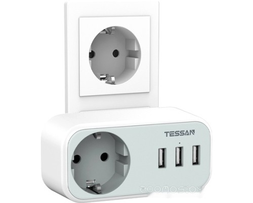 Сетевой фильтр Tessan TS-329 (серый)