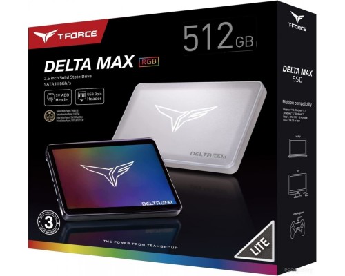 SSD Team T-Force Delta Max RGB Lite 512GB T253TM512G0C325