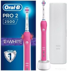 Электрическая зубная щетка Oral-B Pro 2 2500 3D White D501.513.2X (розовый)