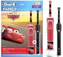 Электрическая зубная щетка Oral-B Pro 1 Cross Action и Kids D16.513.1U + D100.410.2K (черный)