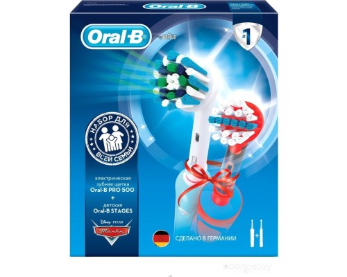 Электрическая зубная щетка Oral-B Pro 1 Cross Action и Kids D16.513.1U + D100.410.2K (черный)