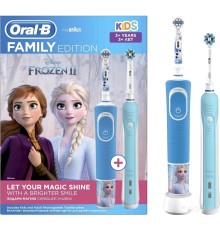 Электрическая зубная щетка Oral-B Pro 1 Cross Action и Kids D16.513.1U + D100.410.2K (голубой)