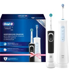 Электрическая зубная щетка Oral-B Aquacare 4 MDH20.016.2 + Vitality Pro Cross Action D100.413.1