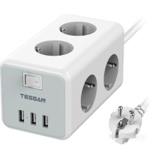 Сетевой фильтр Tessan TS-306 (серый)