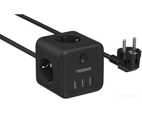 Сетевой фильтр Tessan TS-301 (черный)
