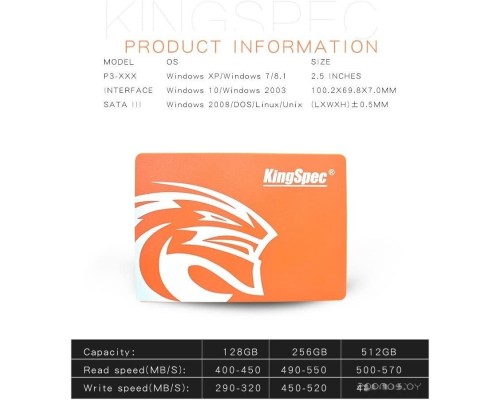 SSD KingSpec P3 128GB