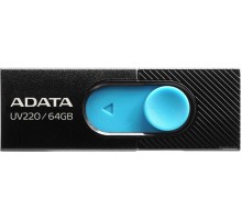 USB Flash A-Data UV220 64GB (черный/голубой)