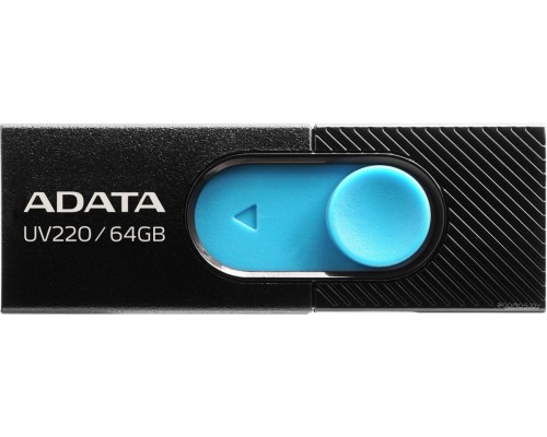 USB Flash A-Data UV220 64GB (черный/голубой)